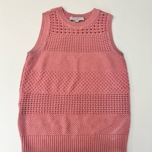 Loft Women's Pink Sleeveless Sweater size small